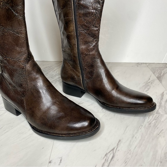 Born Gibb Knee High Wide Calf Brown Leather Boot 7 1/2 M - Picture 11 of 16